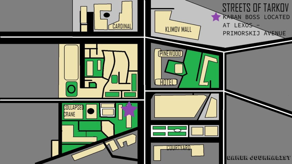 Escape from Tarkov Boss location in Streets Map