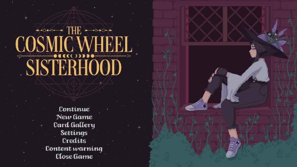 The Cosmic Wheel Sisterhood Title Screen