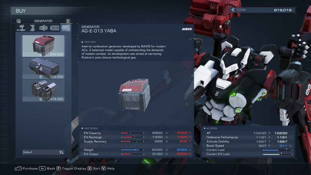 Armored Core 6 Best Generators early game build