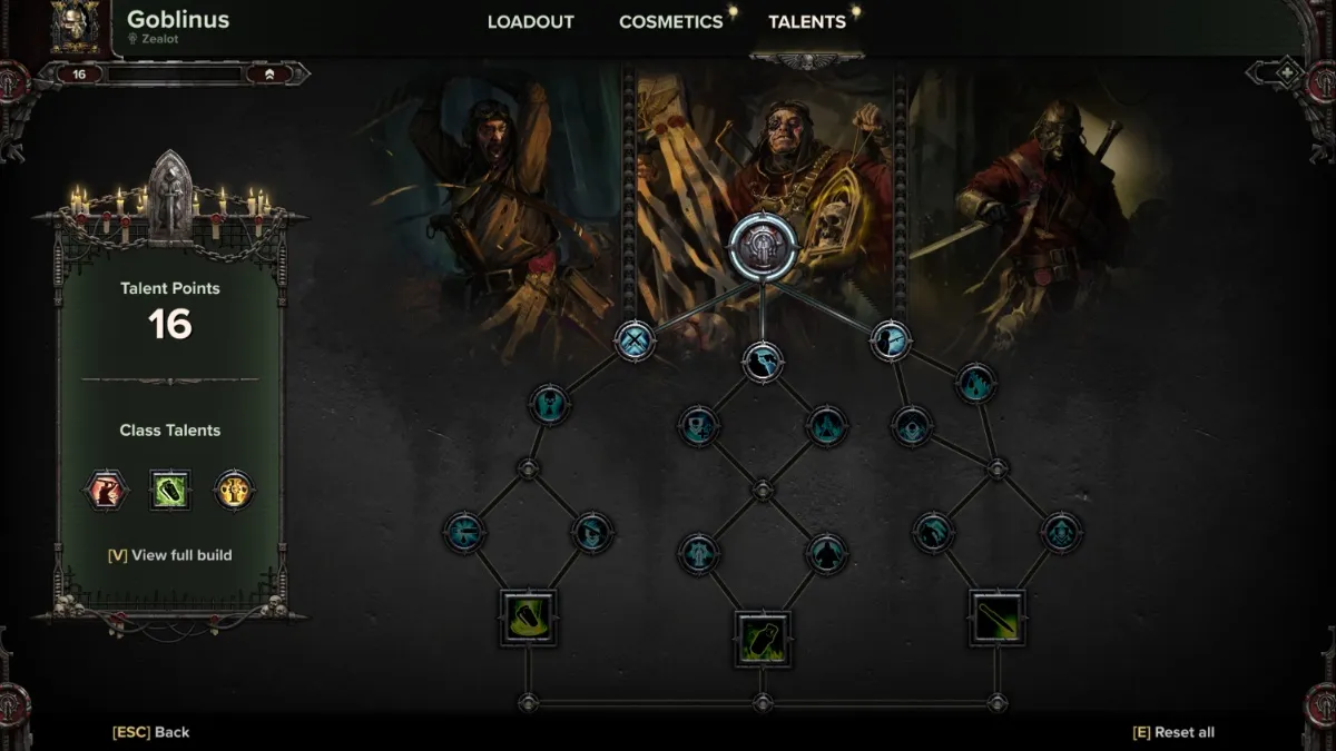 Warhammer 40K Darktide Talent Tree