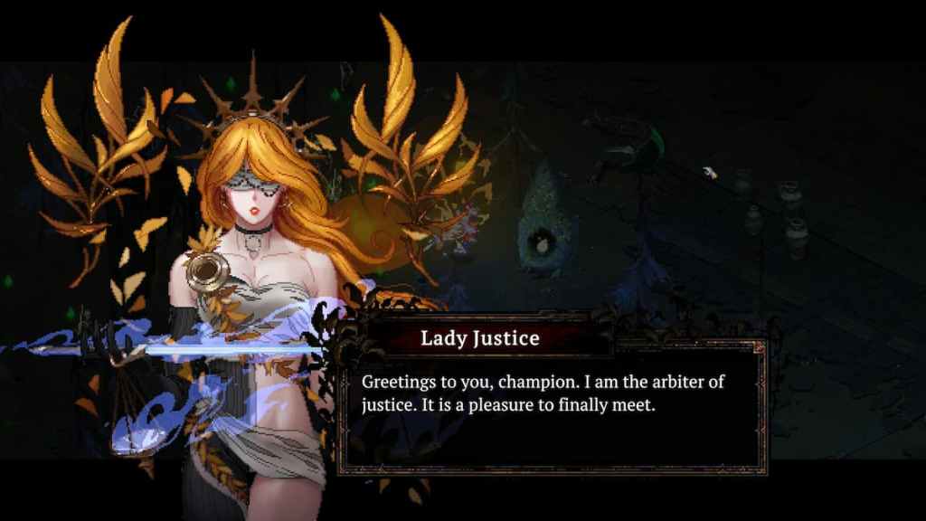 Lady Justice in Death Must Die