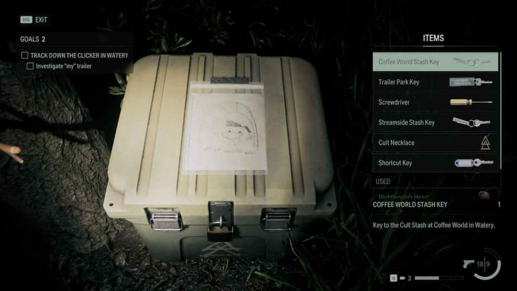 Where to Find Coffee World Stash Key in Alan Wake 2 closed