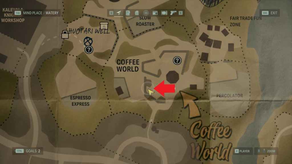 Where to Find Coffee World Stash Key in Alan Wake 2 map